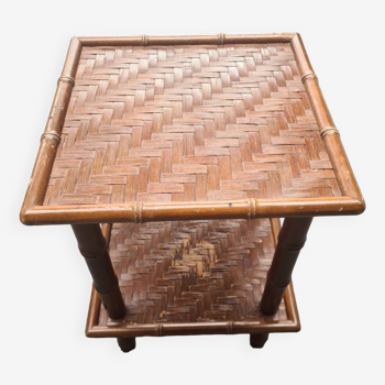 Brown bamboo coffee table