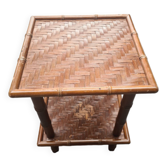 Table basse en bambou marron