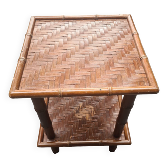 Brown bamboo coffee table