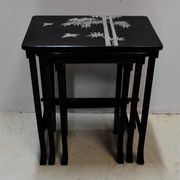 Chinese pull out tables in lase black