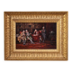 Italian painting interior scene dated 1941