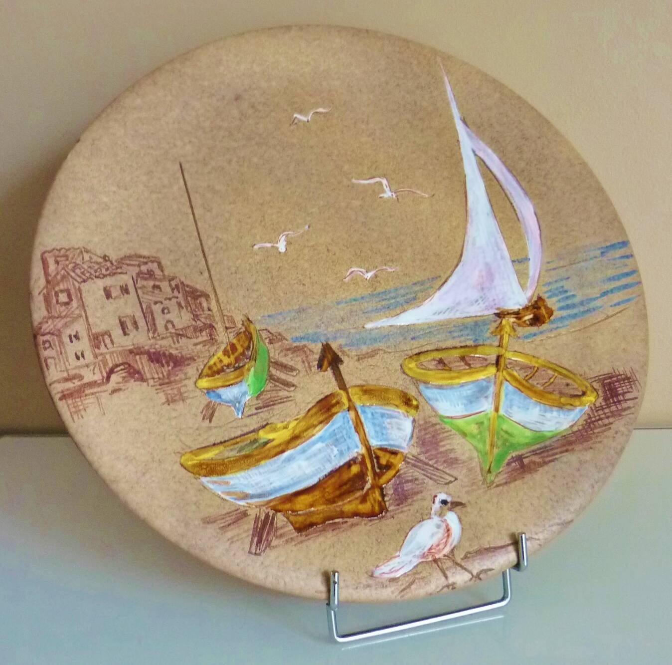 Mabyjo's Musarra Vallauris, decorative glazed ceramic dish, 1960s