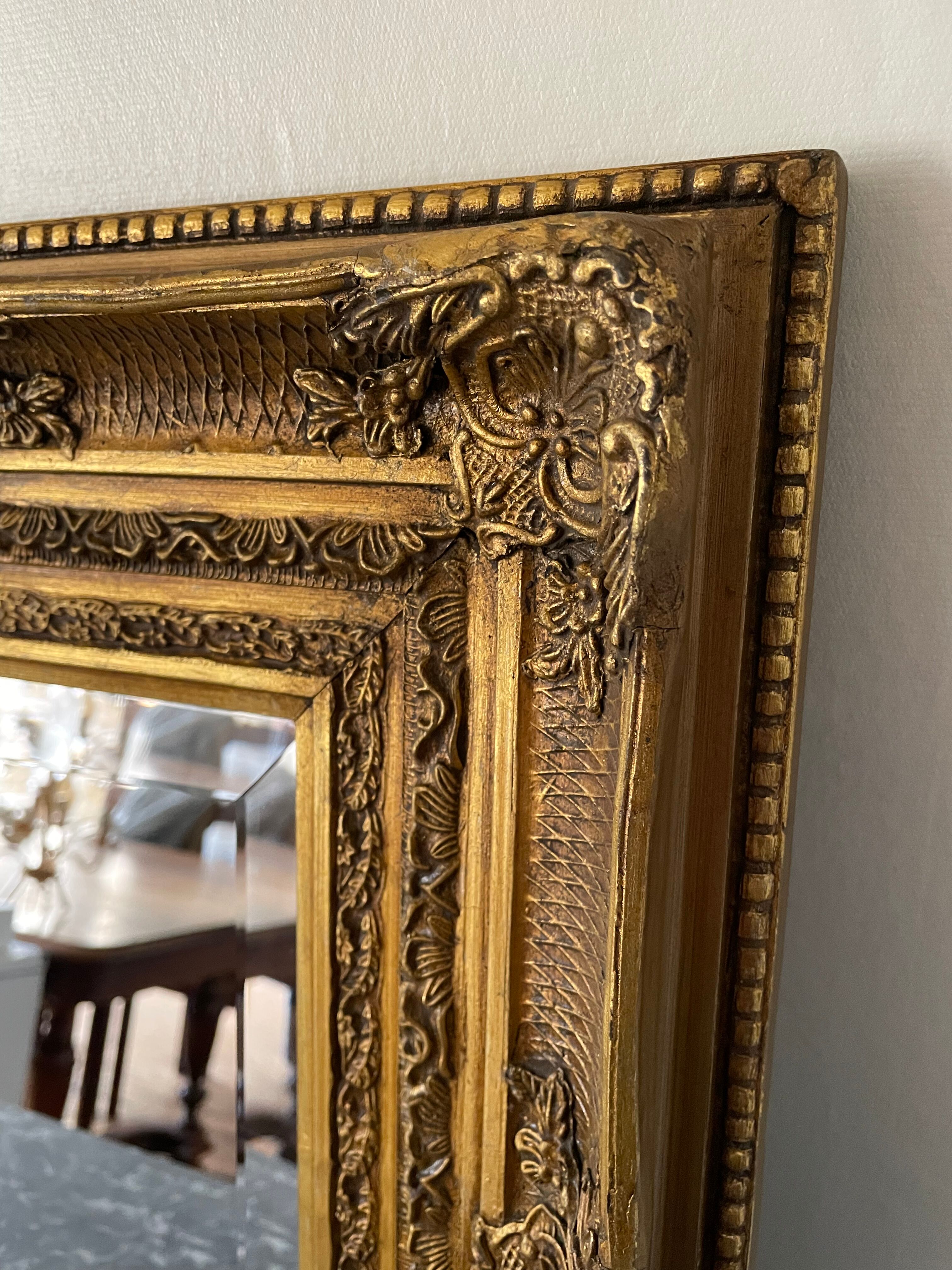 Gilded resin mirror Louis XV H47 X L42 style