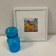 Small turquoise blue jar from the 70s