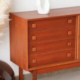 Vintage Scandinavian teak sideboard – Domino Mobler – 1960s
