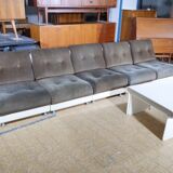 Italian Modular Space Age Design Sofa Set Chairs, Couch & Tables 1970s