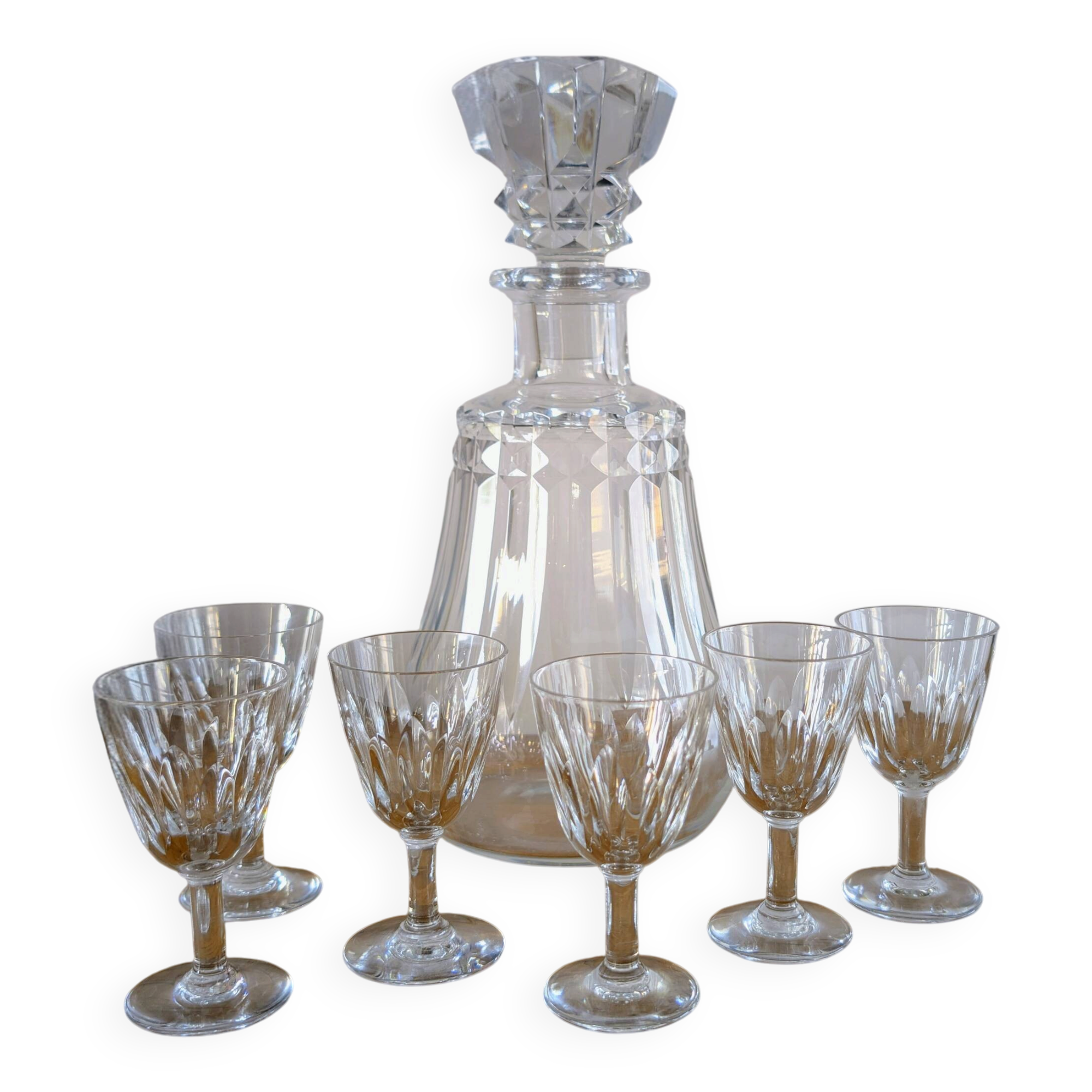 Baccarat crystal liqueur service – refined set - 7 pieces