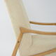 Fauteuil Pen velours côtelé crème