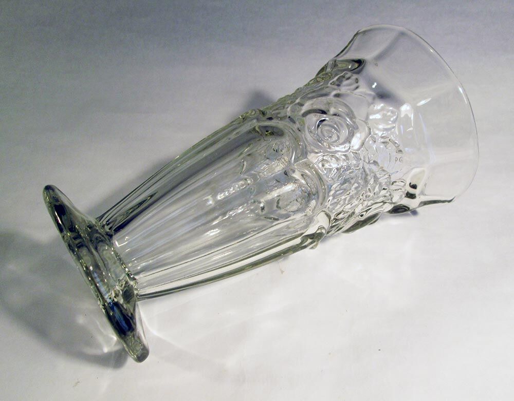 Thick glass standing vase