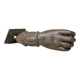 Antique cast iron door knocker in the shape of a 19th century hand