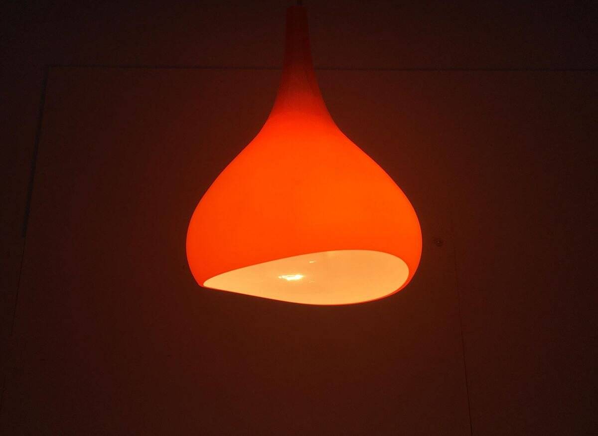 Krokus P1061 pendant lamp, mid-century Danish by Sigvard Bernadotte and Acton Bjørn for Nordisk Solar.