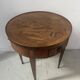Louis XVI style marquetry pedestal table with removable top, 20th century