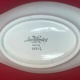 Sarreguemines sauce boat + 2 serving dishes, Reval ceramic decor