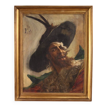 Spanish painting portrait of a pirate 1895