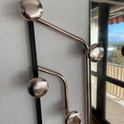 Wall-mounted coat rack with 8 hooks, vintage 50/60