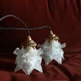 Pair of Art Deco pink tulips walkers