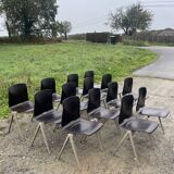 Set of 14 Galvanitas S22 chairs