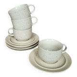 Set of 4 speckled stoneware coffee cups