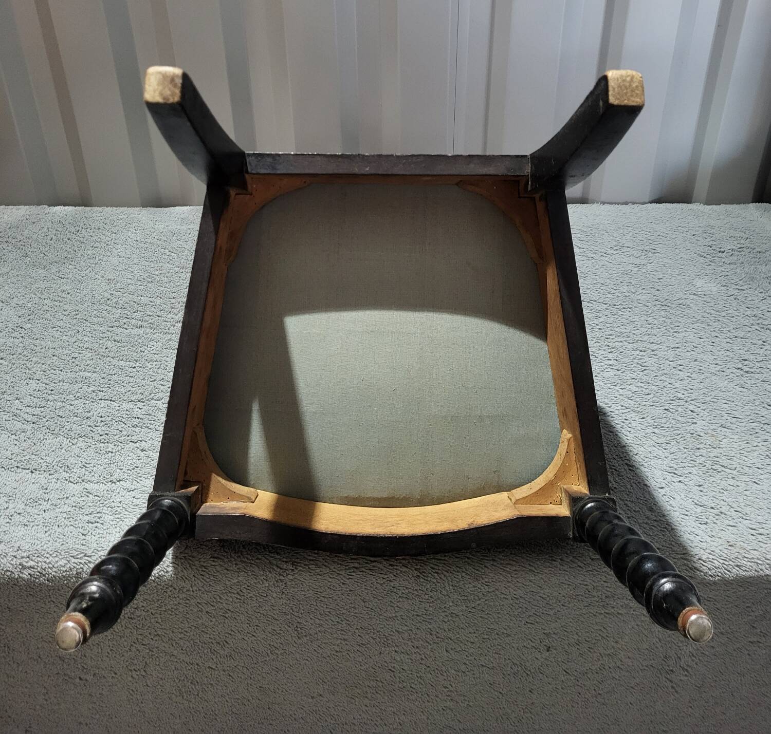 Napoleon III style wooden low chair in very good condition