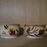 Lot de 2 tasses décorées à la main