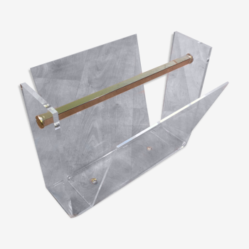 Plexiglas magazine holder by David Lange