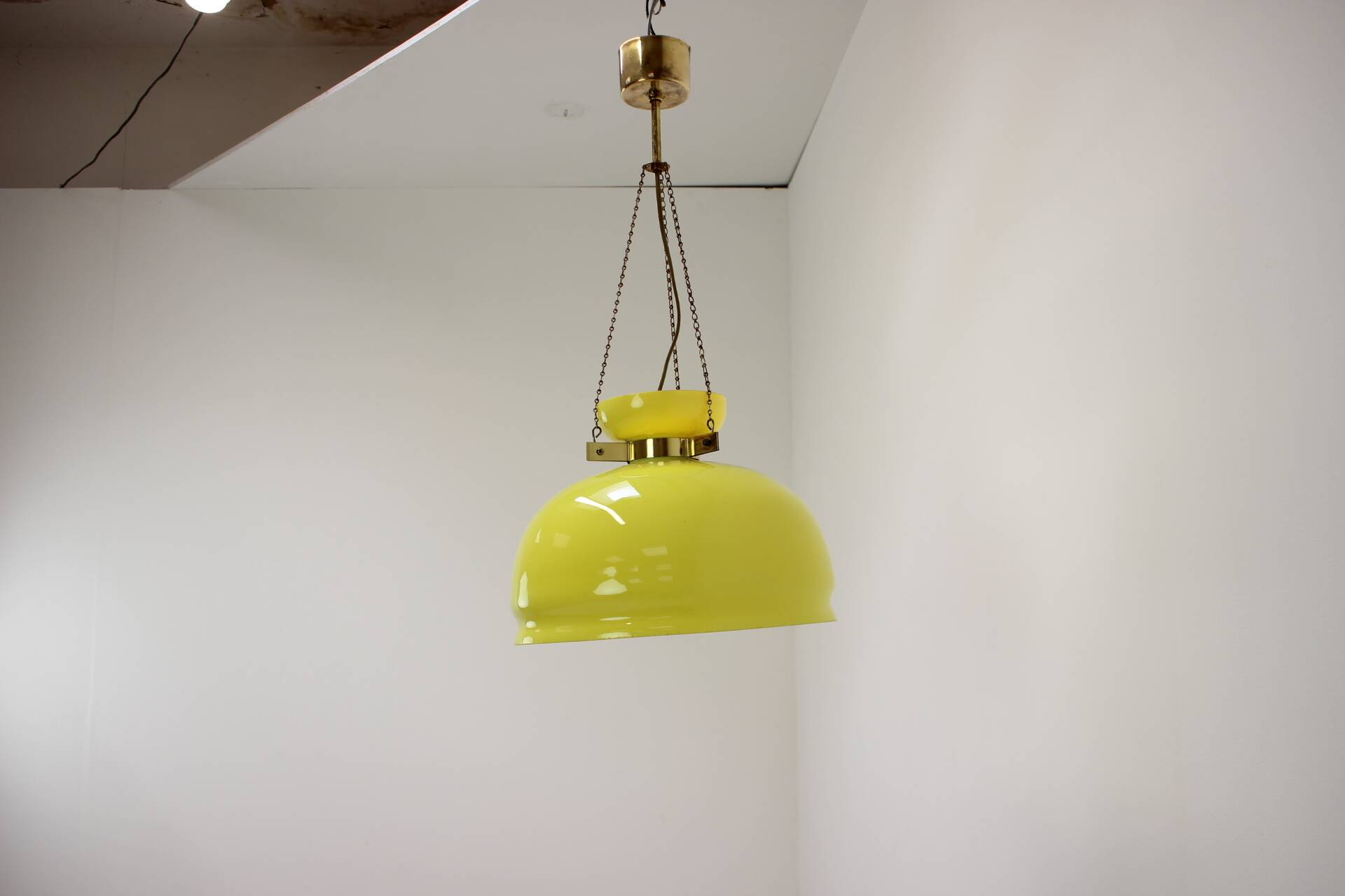 1970's Glass Chandelier, Czechoslovakia