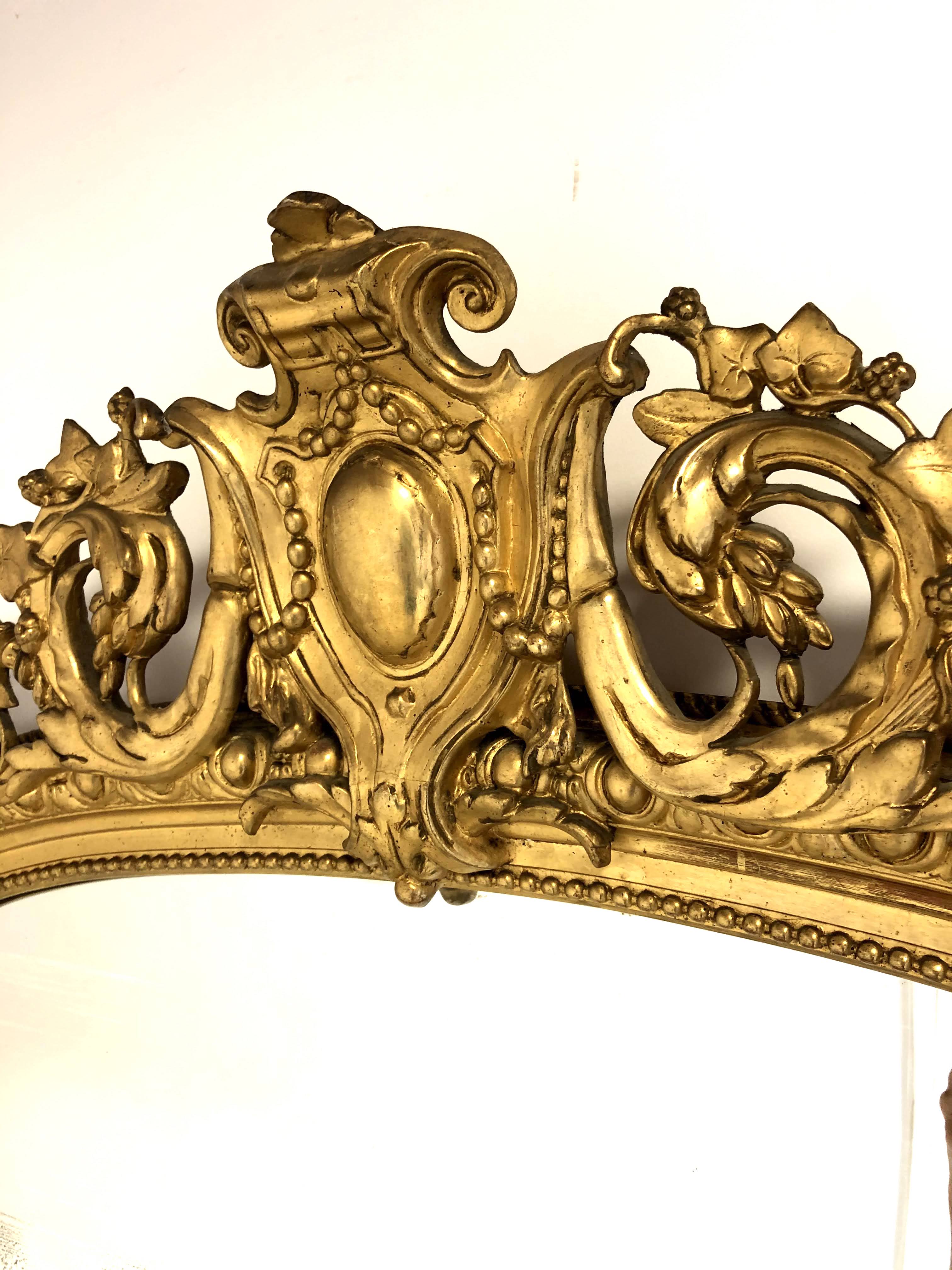 Large mirror Napoleon III 117x186cm