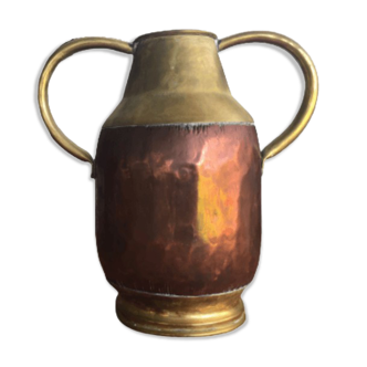 Vase cuivre et laiton