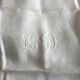 Nappe et 12 serviettes en damas de lin brodé LD 2,40m