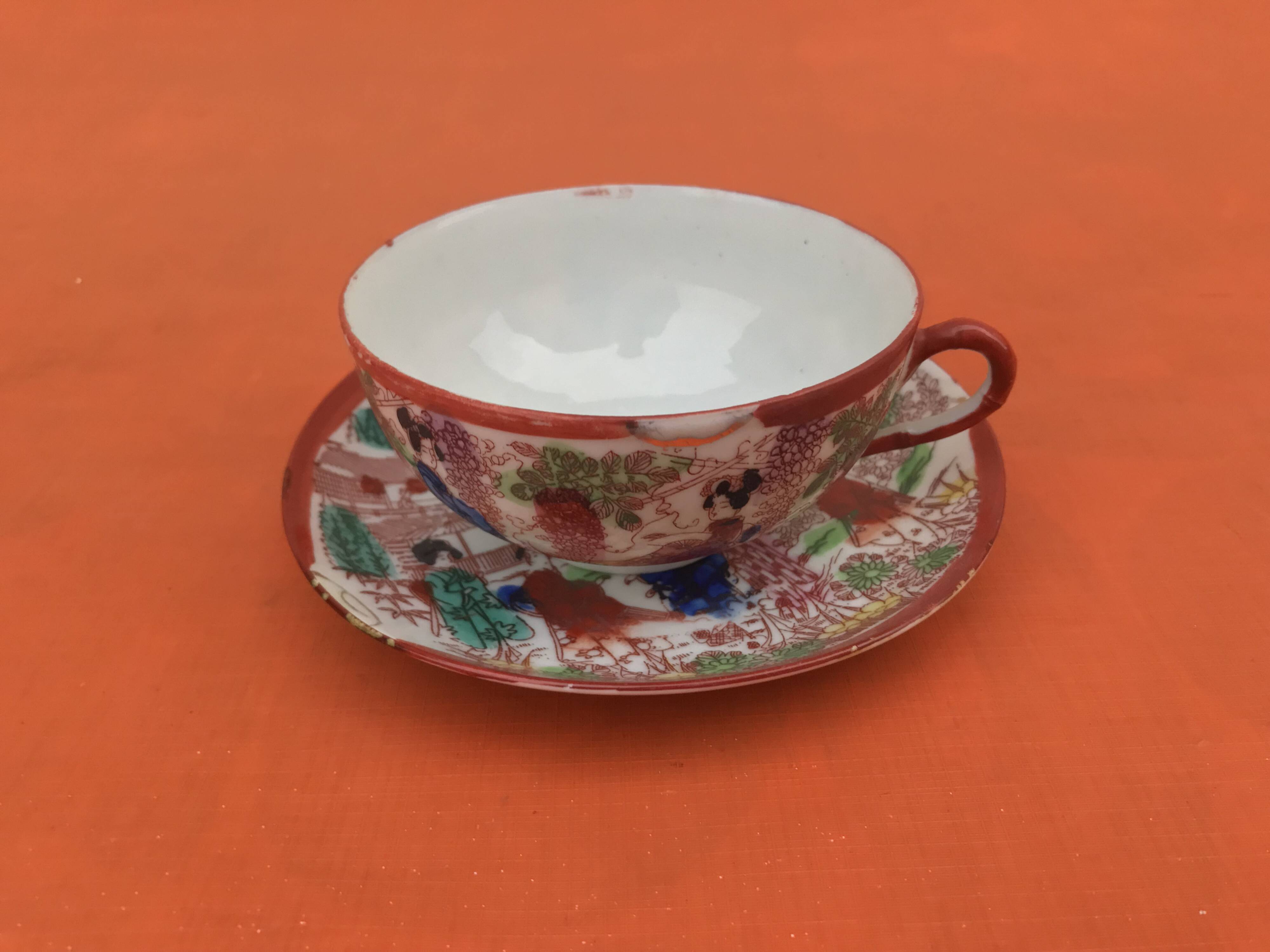Japanese-style teacup and saucer