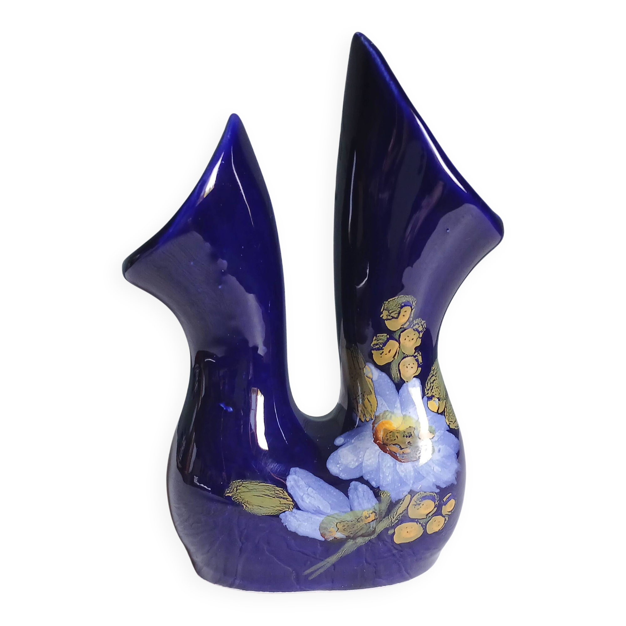 Double soliflore vase from Vallauris. Around 1960.