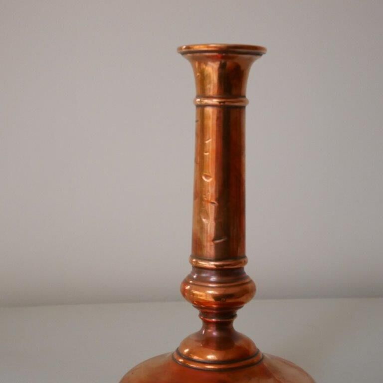 Copper candle holder