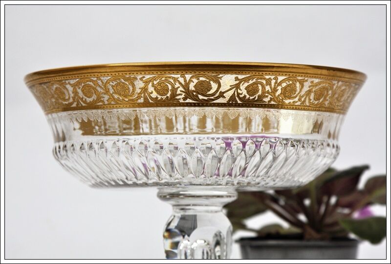 Fuit cup or centerpiece by St Louis Crystal model Thistle