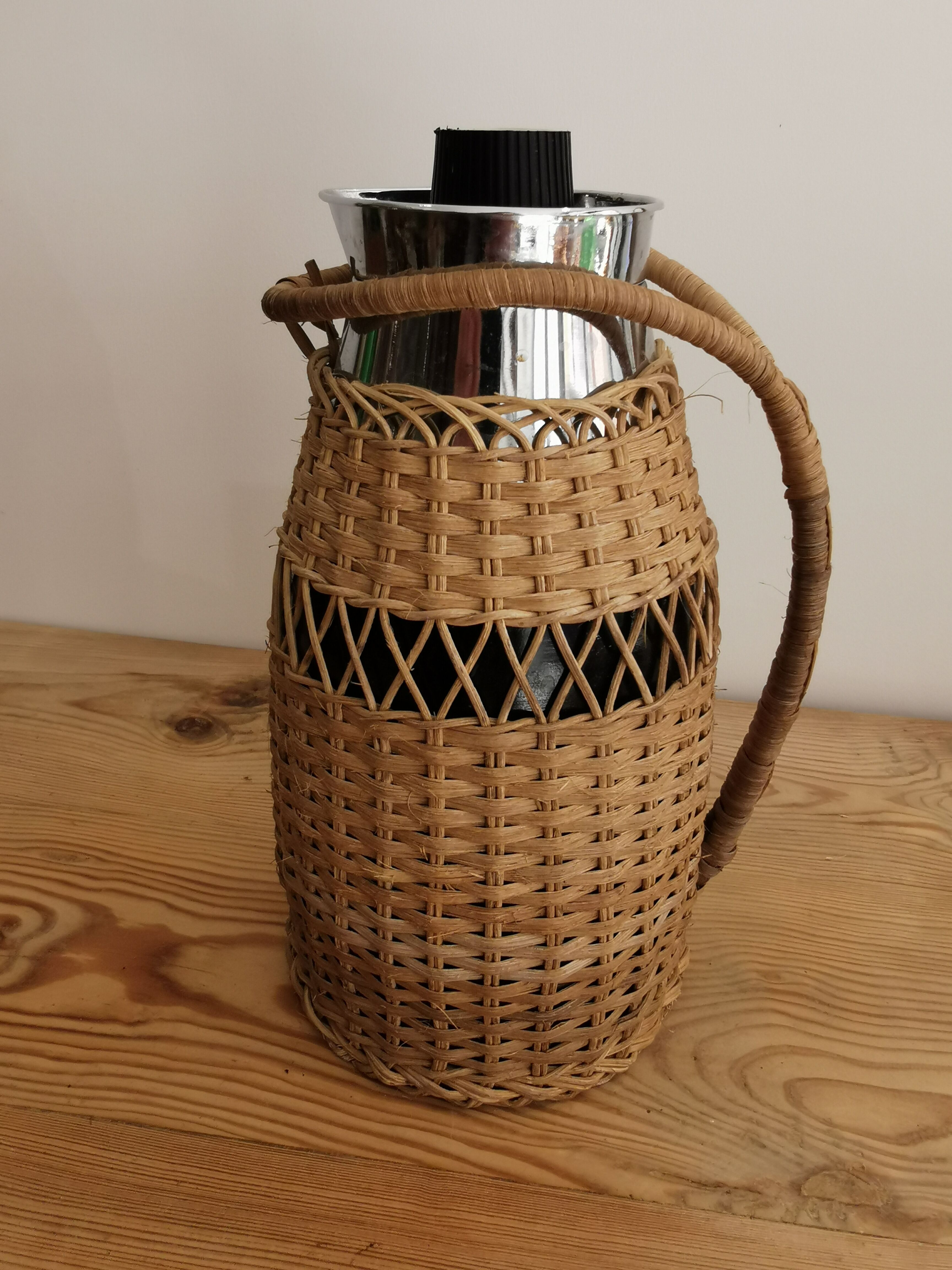 Vintage rattan thermos