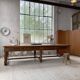 Solid walnut farmhouse castle table 1900 XXL