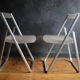 Lot of 2 Honeycomb crystal folding chairs by Alberto Meda