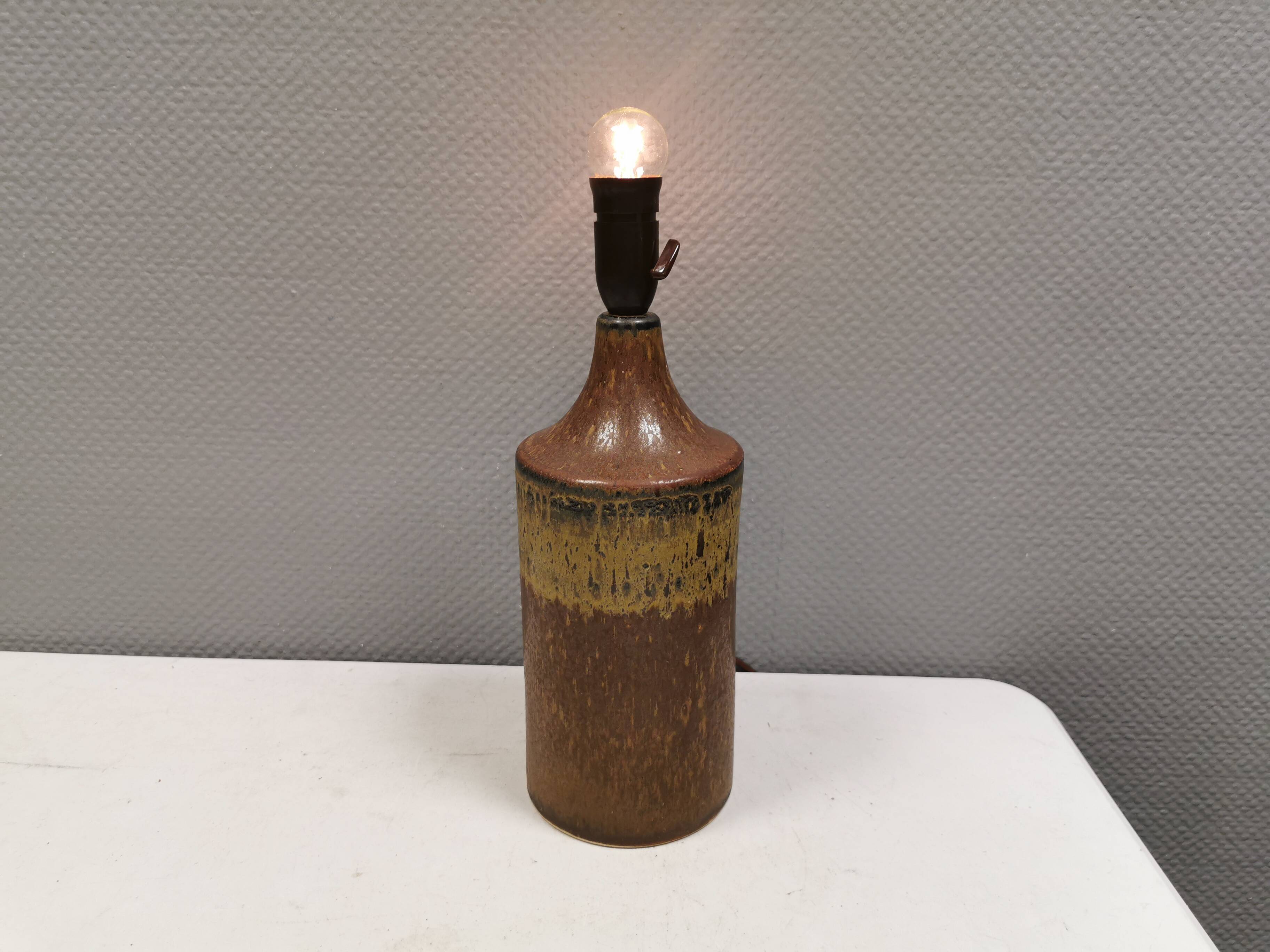 Large ceramic table lamp Denmark, 1970s. by Hans Nielsen Buch (HNB)