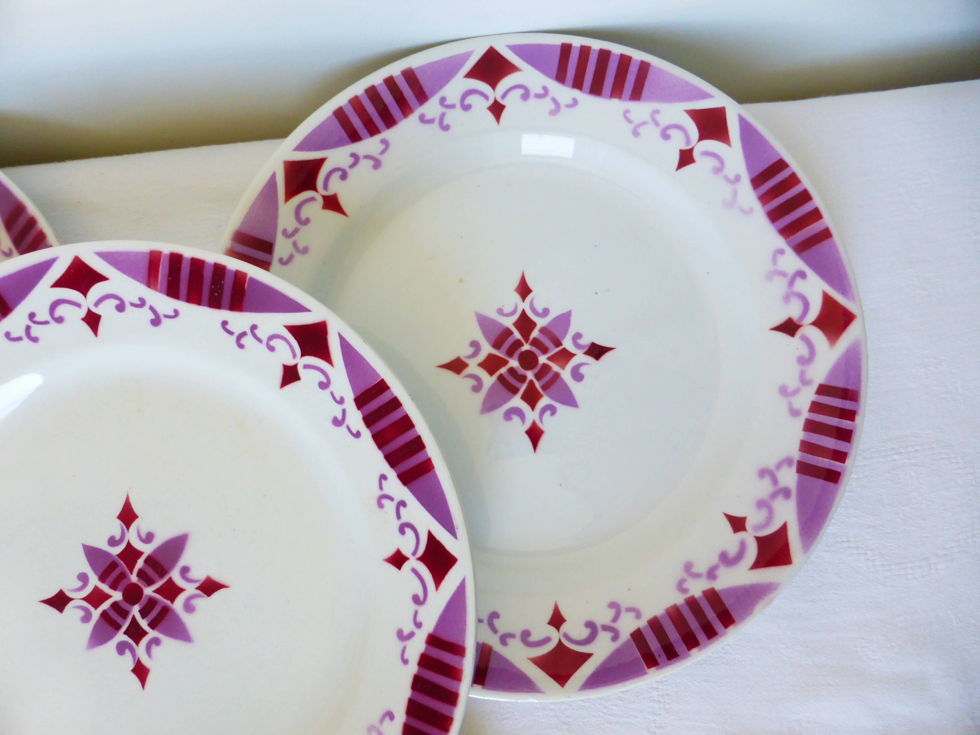 4 flat plates from Moulin des Loups and Hamage, Madeleine model 2106195