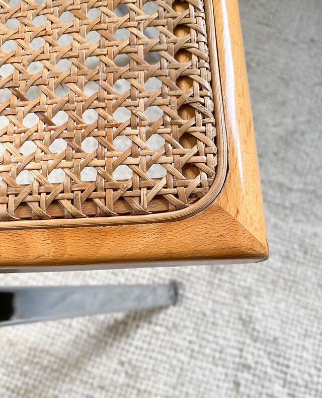 Folding chair cannage Giorgio Cattelan