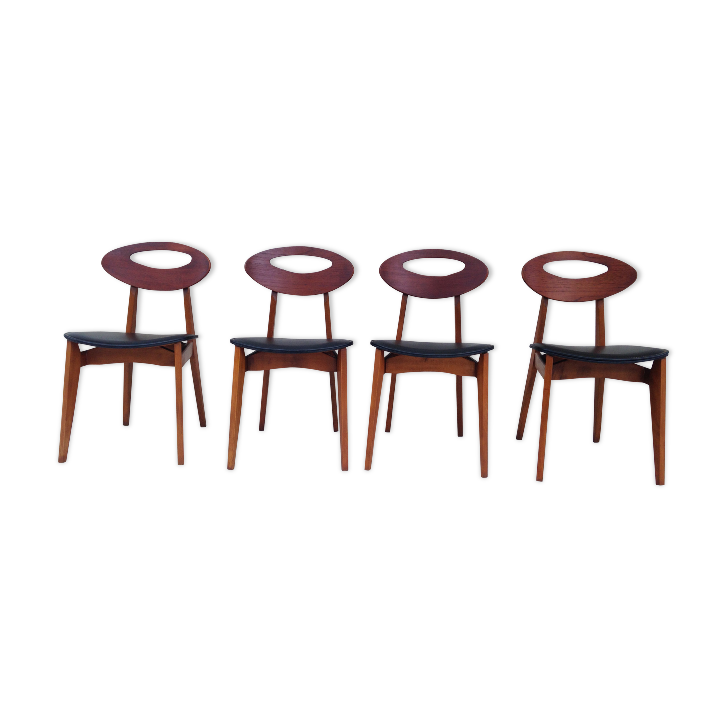 Set of 4 vintage chairs by Roger Landault for the Sentou House