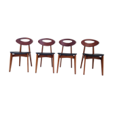 Set of 4 vintage chairs by Roger Landault for the Sentou House