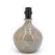 Stoneware potter's lamp, raffia lampshade, 70s ceramic