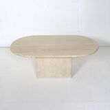 Table basse ovale en travertin taille moyenne