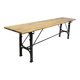 Large Industrial Console Walnut Top Cast Iron Base