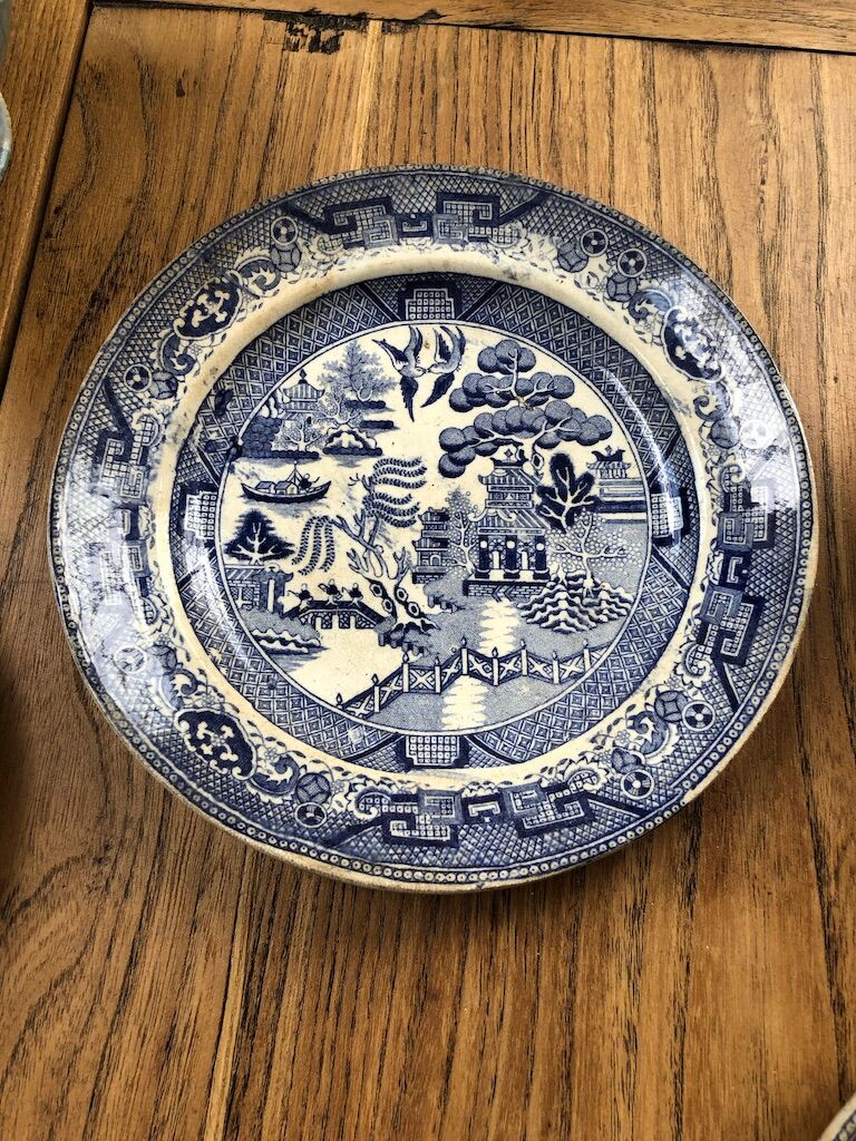 Set assiettes « chinoiserie » anglaises Adams & Sons