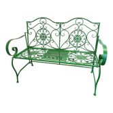 Iron garden bench