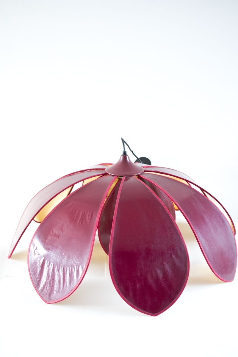 Large double corolla lotus hanging lamp