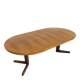 Vintage Danish round extendable dining table 1960s