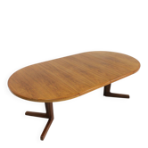 Vintage Danish round extendable dining table 1960s