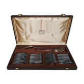 Cutlery service fish Jean Couzon Goldsmith stainless 26 pieces